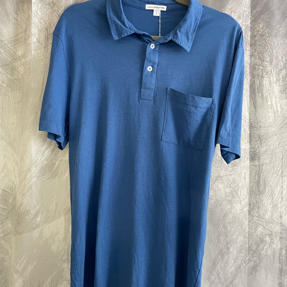 James Perse Deep Blue Polo Shirt